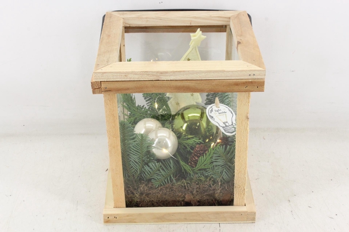 <h4>arr5 Kerst PL - Hout lantaarn LED x2</h4>