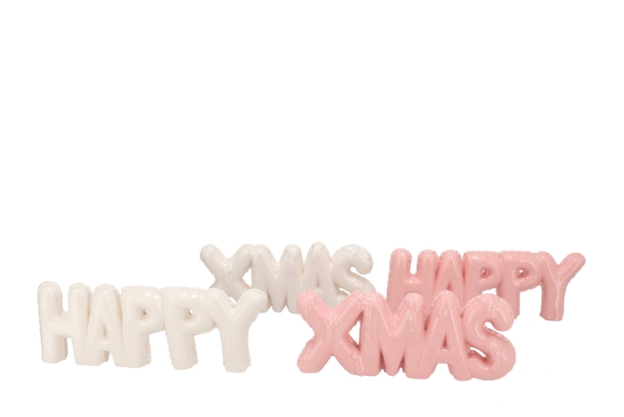 Jolie Jolly Pink Happy Xmas Ass 31x4x11cm