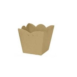 CACHEPOT CRISANTEMO 16,5 CM x 16 CM x 11 CM CAIXA COM 10 LISO KRAFT