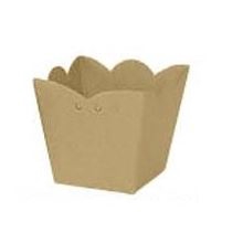 <h4>CACHEPOT CRISANTEMO 16,5 CM x 16 CM x 11 CM CAIXA COM 10 LISO KRAFT</h4>