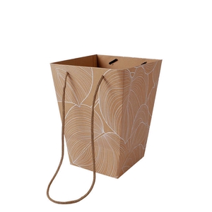 Bag leaf Calathea  carton 16x12x22cm silver 10/bag