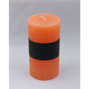 Pillar candle Lucian d6.8xh13 rustic salmon