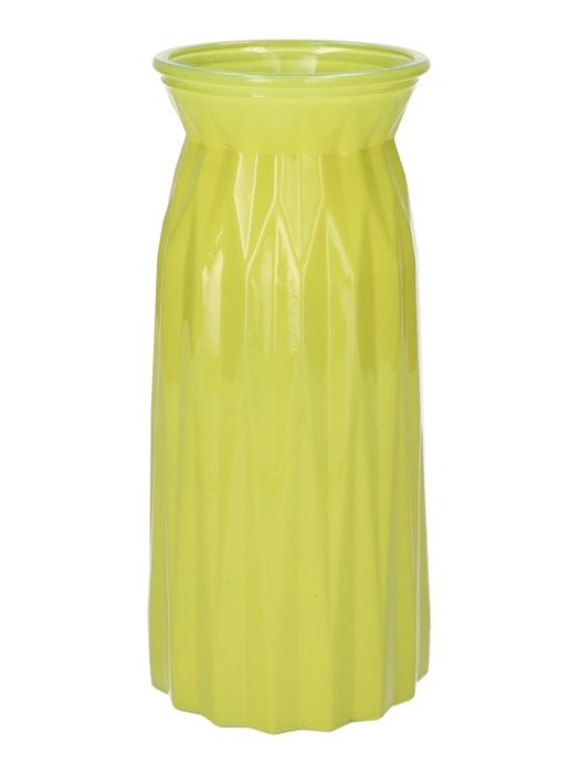 <h4>DF02-664127900 - Vase Ruby2 d10/11xh24 yellow milky</h4>