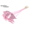 Lata Heart 8cm on stem Hat type Covered Light Pink