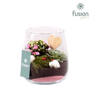 Glas Alzada met arrangement love
