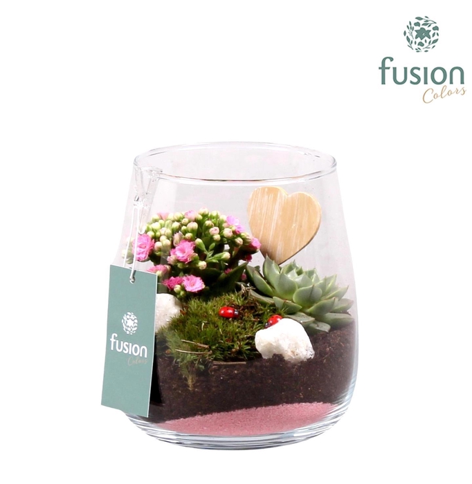 <h4>Glas Alzada met arrangement love</h4>