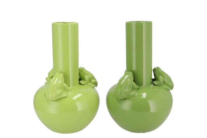 <h4>Frog Fresh Green Vase Tube 20x20x28cm</h4>