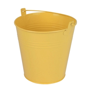 Bucket Sevilla zinc 15.5xH14.8cm -ES14/15 yellow