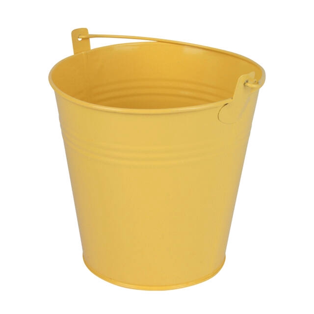 <h4>Bucket Sevilla zinc 15.5xH14.8cm -ES14/15 yellow</h4>