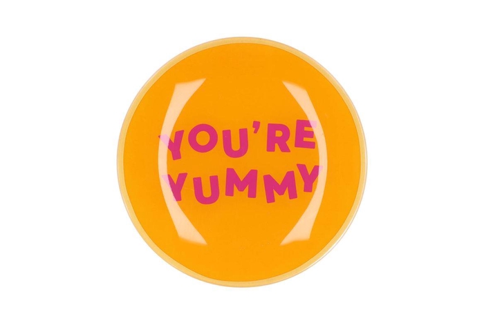 <h4>Plate Round You're Yummy 18x18x2cm</h4>