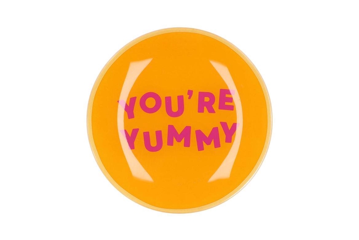 <h4>Plate Round You're Yummy 18x18x2cm</h4>