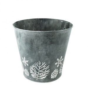 Zink Winter pot d17.5*17cm