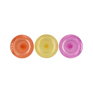 Dayah Orange Mix Glass Plate 23x2cm Ass P/1