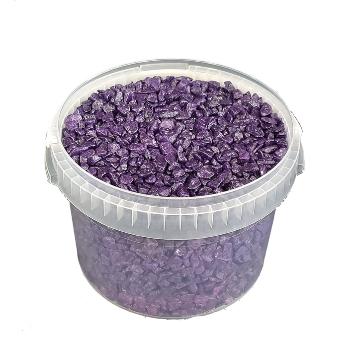 <h4>Rocks 3 ltr bucket Purple</h4>