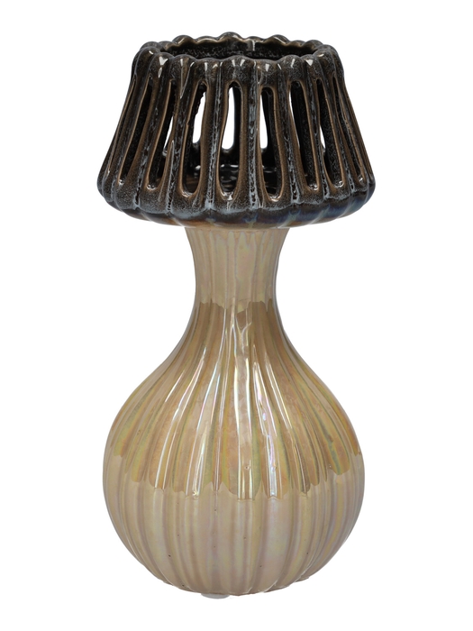 <h4>DF03-751620600 - Bottle Noelle  d6/9xh18 petrol/cream</h4>