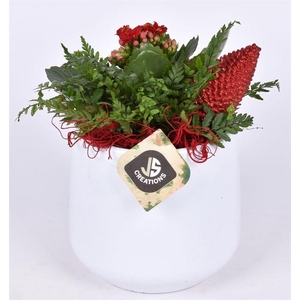 Keramiek pot bol dia 14 wit