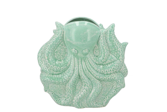 <h4>Shella Green Vase Octopus 23x9x23cm</h4>