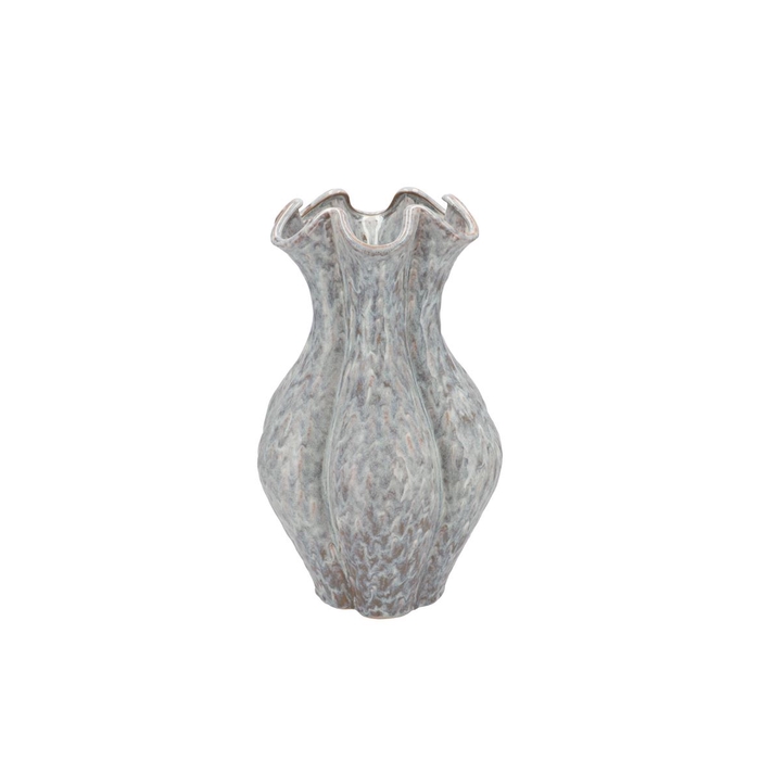 <h4>Inga Driss Grey Vase Active Glaze 25x25x36cm</h4>