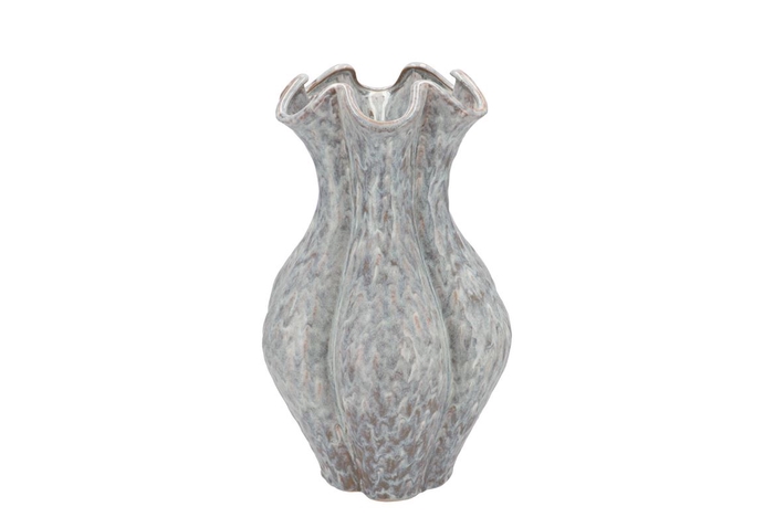 <h4>Inga Driss Grey Vase Active Glaze 25x25x36cm</h4>