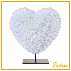 <h4>Hart Deluxe Op Standaard 25cm Wit In Luxe Cadeauve</h4>