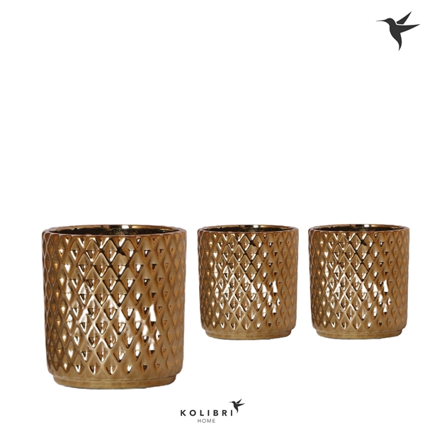 <h4>Kolibri Home Diamond pot gold</h4>