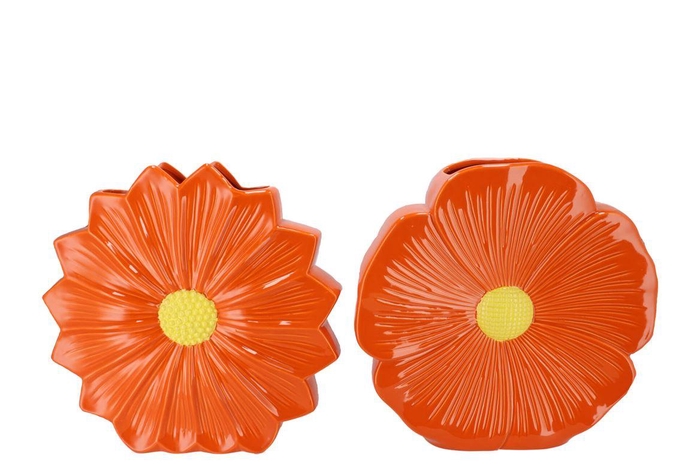 <h4>Bloom Orange Vase Daisy Ass 40x11x40cm Nm</h4>
