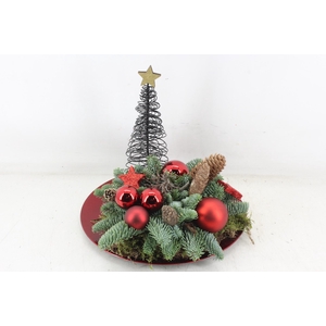 arr5 Kerst MB - Red plate zink tree