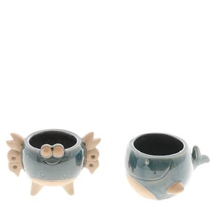 Maritiem Keramiek Ocean pot 12*10*8.5cm