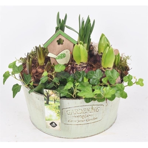 Zink rond green antic 22cm