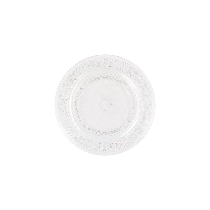 <h4>Dayah Transparent Glass Plate 23x2cm</h4>