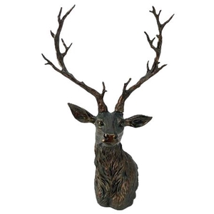DECO DEERHEAD THORA L41W31H73 BRONZ