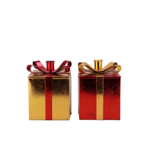 Glam Wild Red Mix Candle Holder Ass 9x14cm