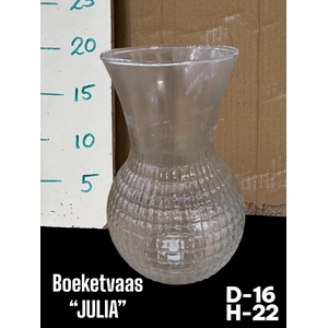 Glazen Boeketvaas H22 D16