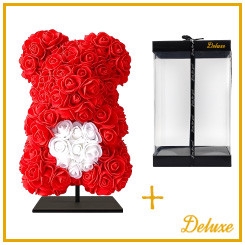 <h4>Decoratie Foam beer/hart 25cm+standaard</h4>