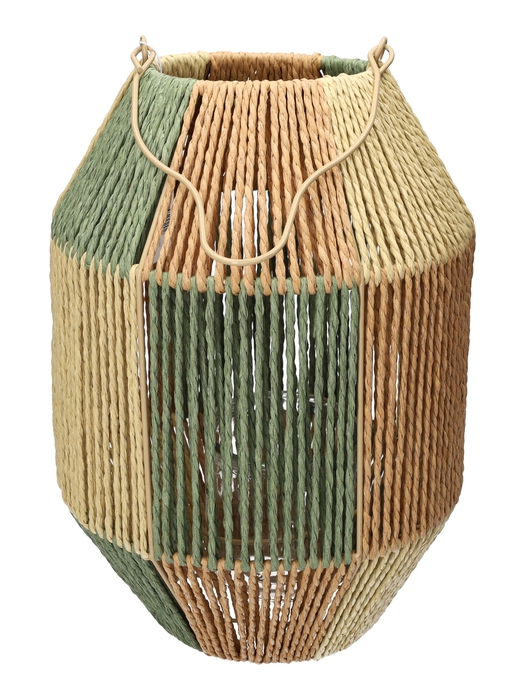 <h4>DF06-740488300 - Lantern Lucera d13.5/25xh34 green/brown</h4>