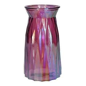 DF02-664126100 - Vase Ruby2 d10/10.8xh20 aubergine/pearl transparent