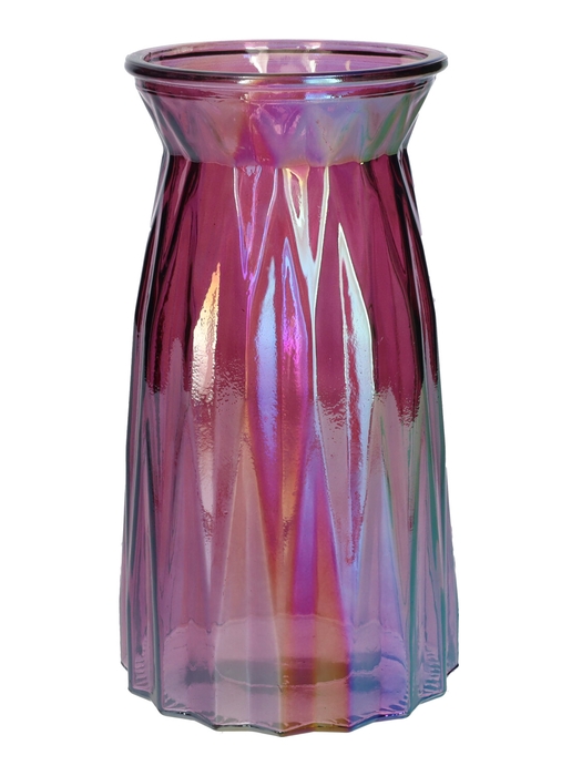 <h4>DF02-664126100 - Vase Ruby2 d10/10.8xh20 aubergine/pearl transparent</h4>