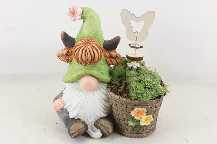 <h4>arr4 Semp JS - Kabouter groen muts met mand</h4>