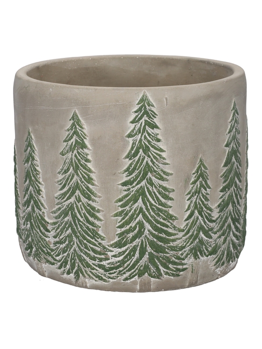 <h4>DF03-731200237 - Pot Xmas Tree d12.7xh11.5 grey</h4>