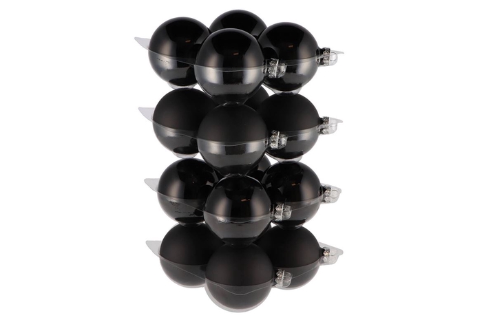 <h4>Glass Ball Combi Black 80mm P/16</h4>