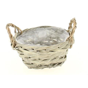 VANNERIE C.POT + POIGNEES gris D20/H10
