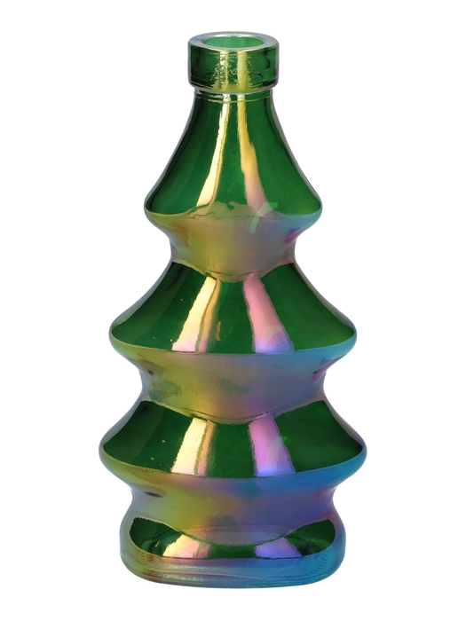 <h4>DF02-667170900 - Bottle Borra 10x5.6x20 green+pearl</h4>