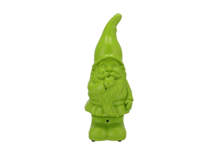 <h4>Gnome Flirty Jasper Green W Sound 11x10x27cm</h4>