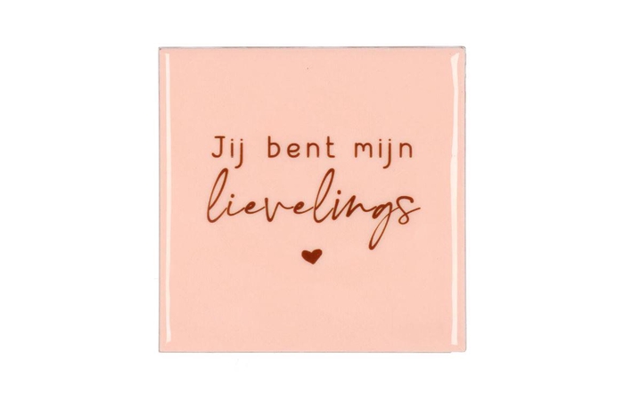 <h4>Tile Lievelings Pink 10x10x1cm</h4>