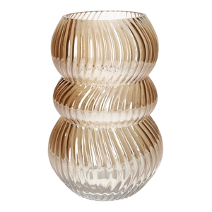 DF02-741473800 - Vase Lucelle d10.5/15.7xh24 amber+pearl