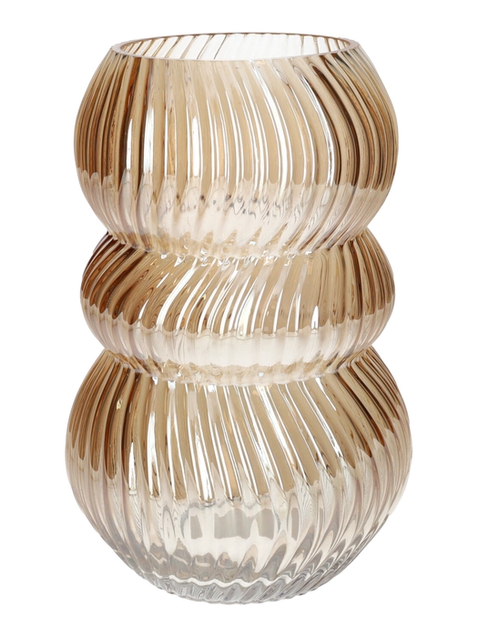 <h4>DF02-741473800 - Vase Lucelle d10.5/15.7xh24 amber+pearl</h4>