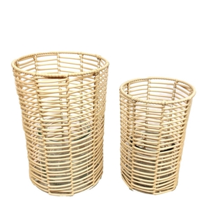 Lantern Rattan S/2 d19*28cm