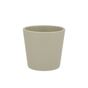 Ceramic Light Kaki Pot Orchid Structure 14cm