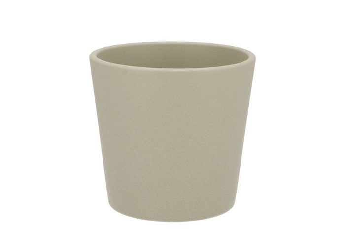 <h4>Ceramic Orchid Pot Light Kaki Structure 13,5cm</h4>