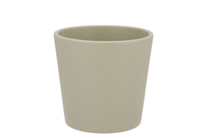 <h4>Ceramic Light Kaki Pot Orchid Structure 14cm</h4>